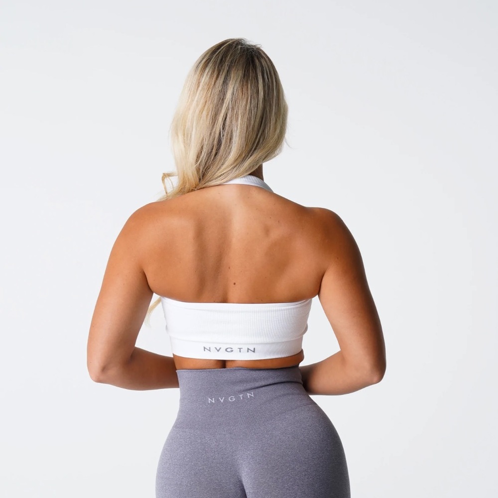 nvgtn white halter top